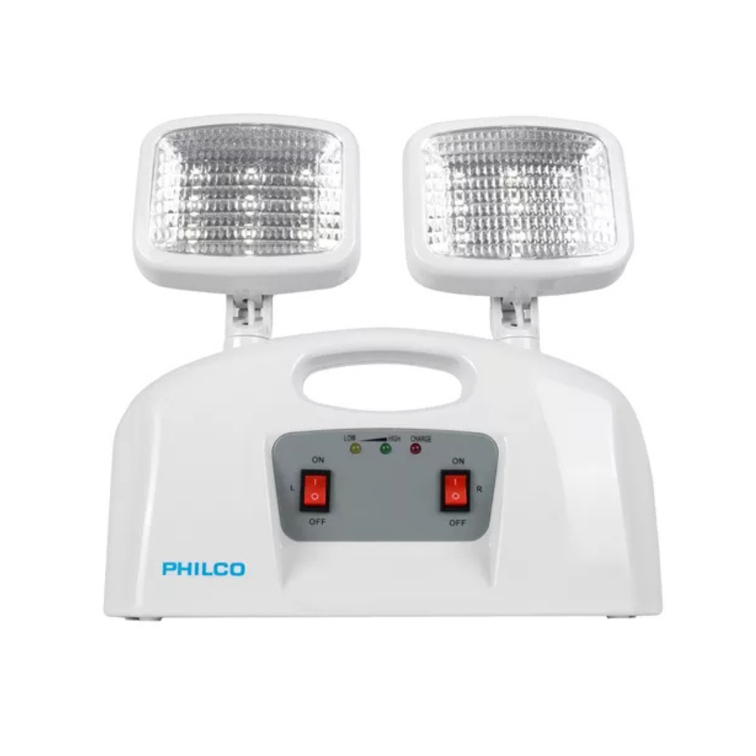 Luz / Lampara De Emergencia Led 2 Focos Philco Certificado SEC