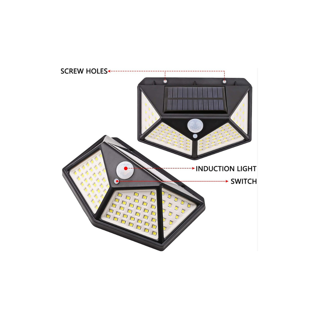 Foco Solar Led Pared 112 LED / Sensor de Movimiento Decorativa
