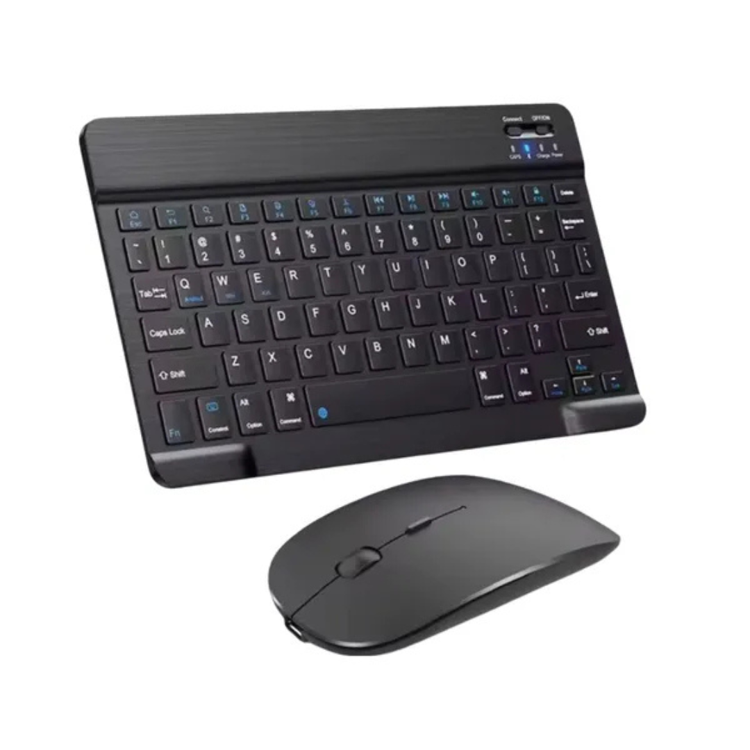 Kit Teclado + Mouse Bluetooth Inalámbrico para iPad, Tablet, Teléfono, PC y Smart TV