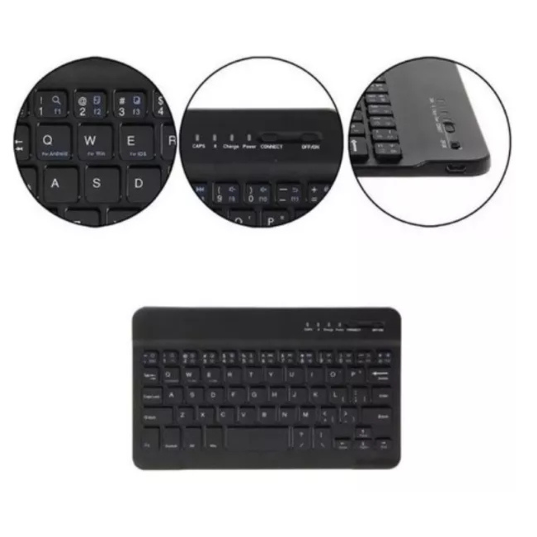 Kit Teclado + Mouse Bluetooth Inalámbrico para iPad, Tablet, Teléfono, PC y Smart TV