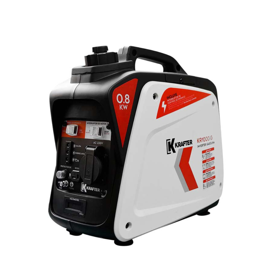Generador Krafter Inverter Portátil 220v Gasolina 800W Silencioso