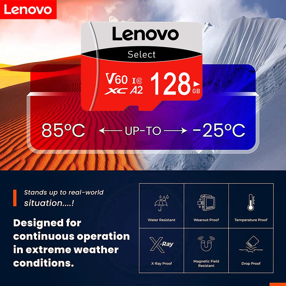 Micro SD Lenovo Select - Alta Velocidad 100 Mb/s + 4K