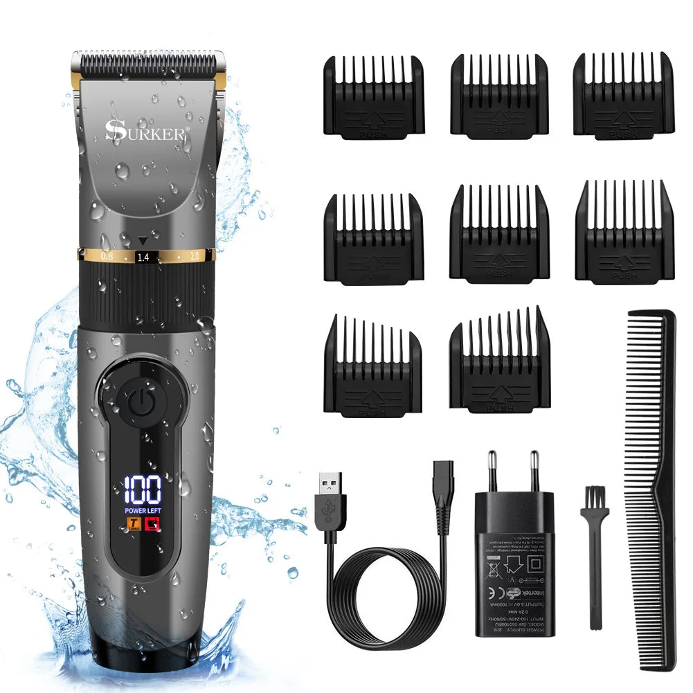 Máquina Barbera Inalámbrica Pelo barba cuerpo - Función Degradado LED