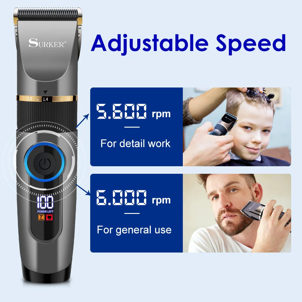 Máquina Barbera Inalámbrica Pelo barba cuerpo - Función Degradado LED