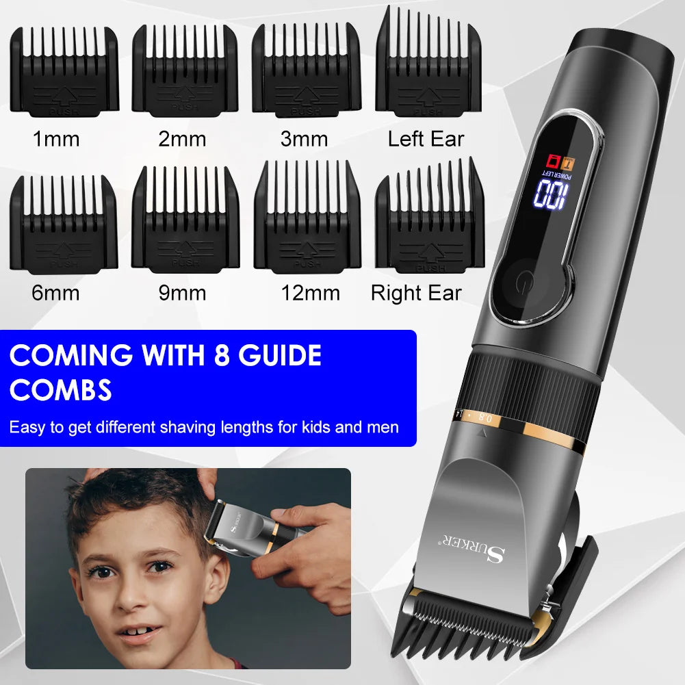 Máquina Barbera Inalámbrica Pelo barba cuerpo - Función Degradado LED