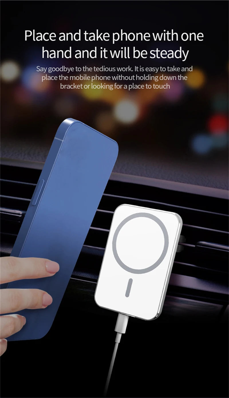 Cargador Inalámbrico Magsafe Automóvil Magnético