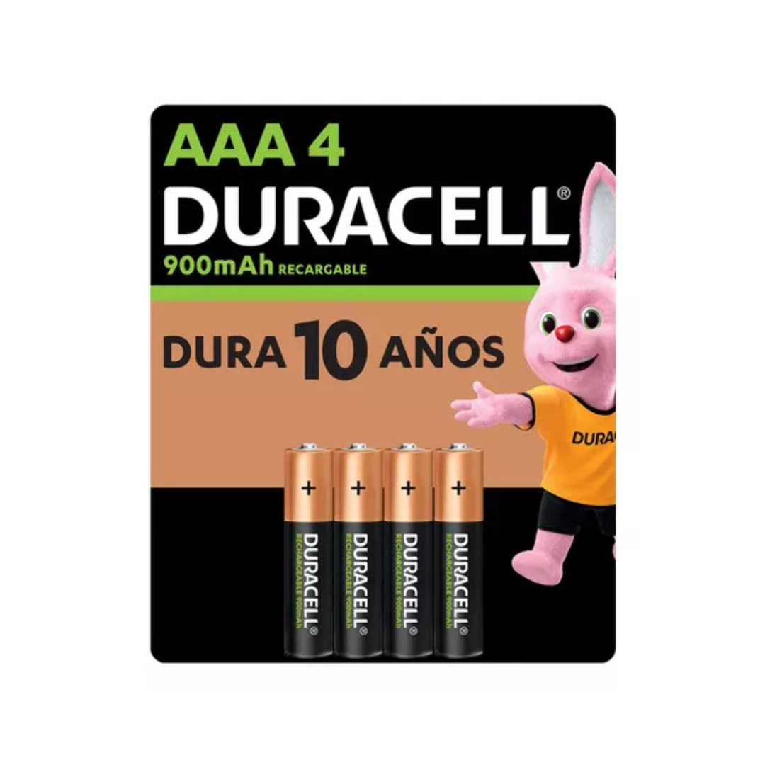 Pilas Duracell Recargables AAA 900 mAh / Pack x4