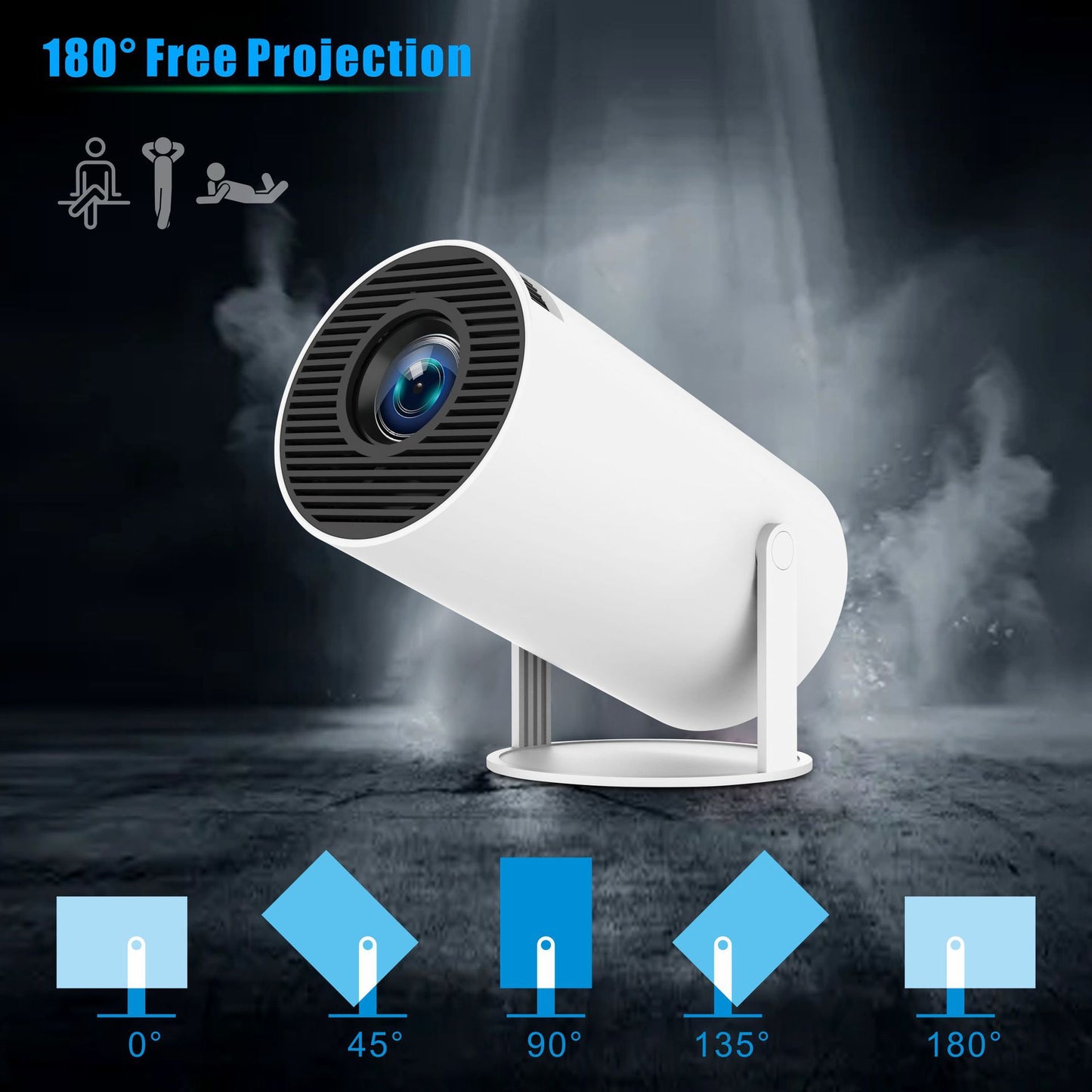 Proyector portátil HD Android Play 11 / Wifi6 HD 130"