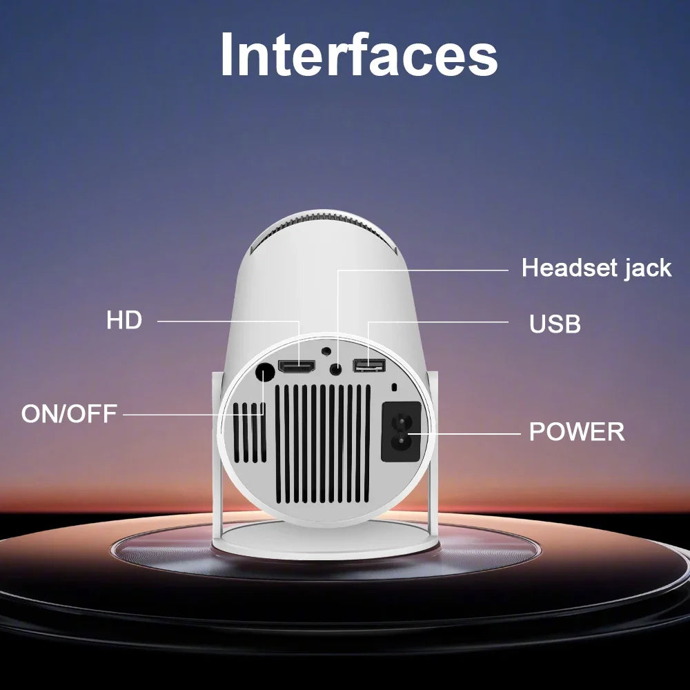 Proyector portátil HD Android Play 11 / Wifi6 HD 130"