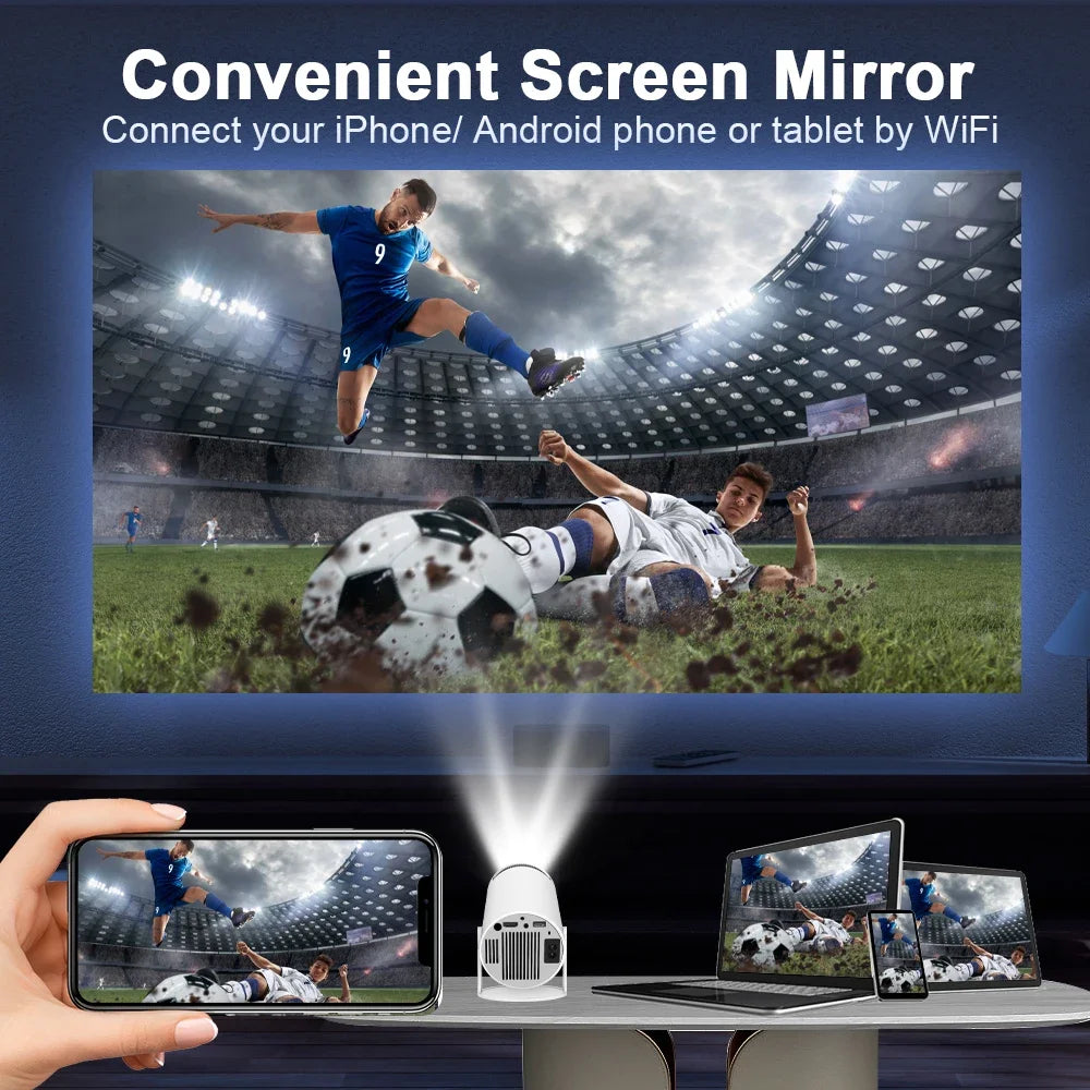 Proyector portátil HD Android Play 11 / Wifi6 HD 130"