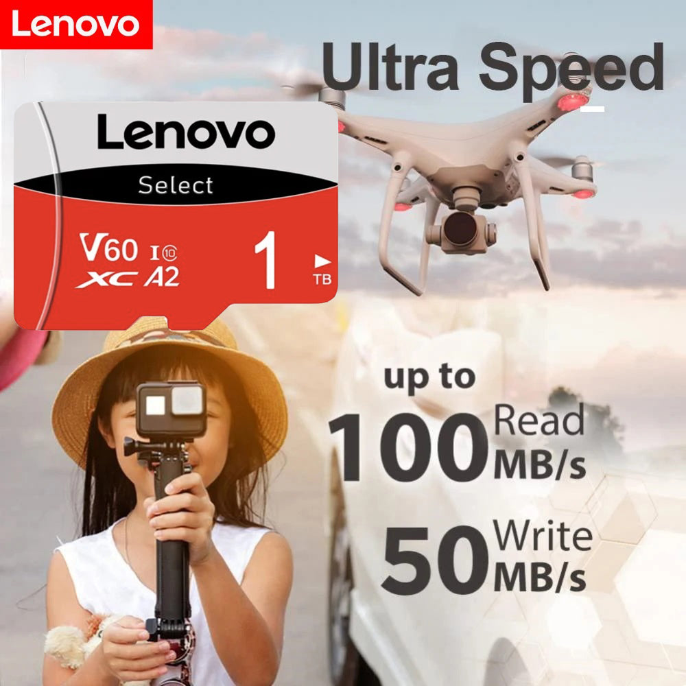 Micro SD Lenovo Select - Alta Velocidad 100 Mb/s + 4K
