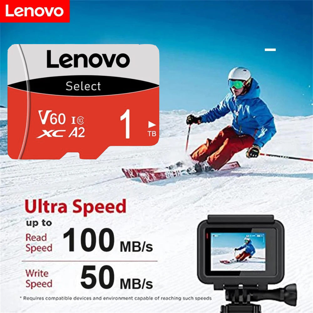 Micro SD Lenovo Select - Alta Velocidad 100 Mb/s + 4K