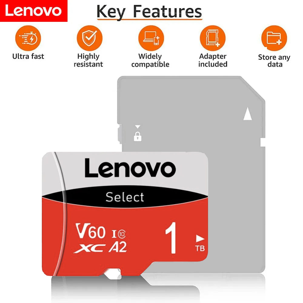 Micro SD Lenovo Select - Alta Velocidad 100 Mb/s + 4K