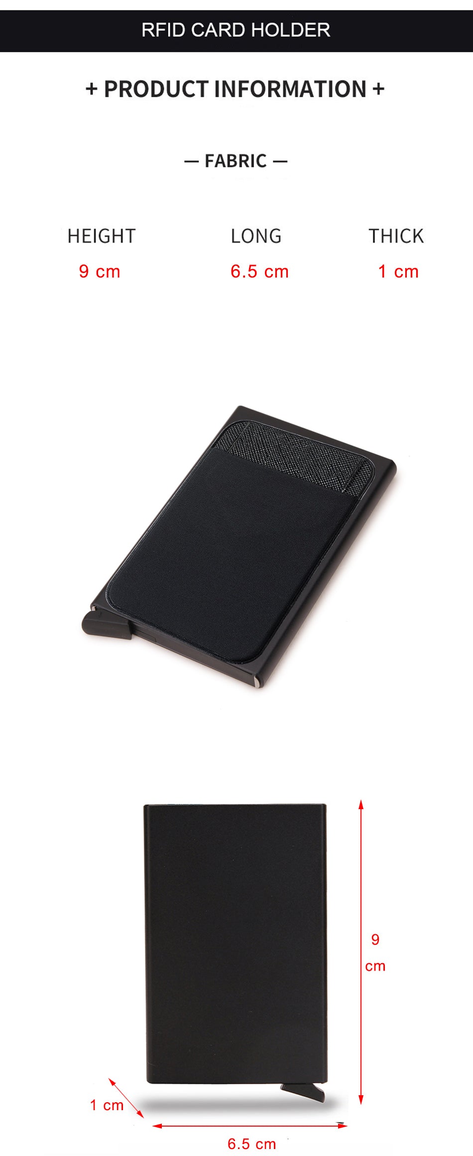 Tarjetero Inteligente RFID Metálico -Smart Wallet
