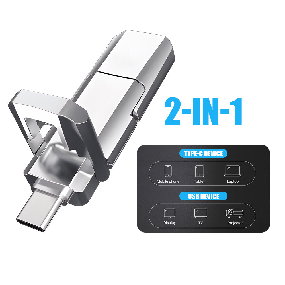 Udisk Memoria Externa Dual 3.1 USB + Tipo C / Alta Velocidad