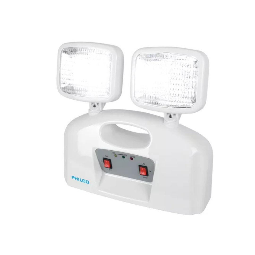 Luz / Lampara De Emergencia Led 2 Focos Philco Certificado SEC