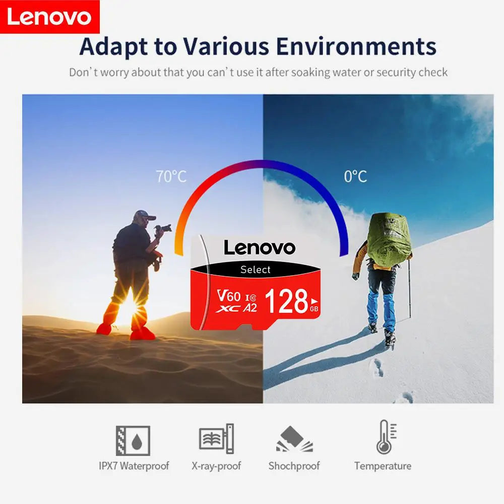 Micro SD Lenovo Select - Alta Velocidad 100 Mb/s + 4K