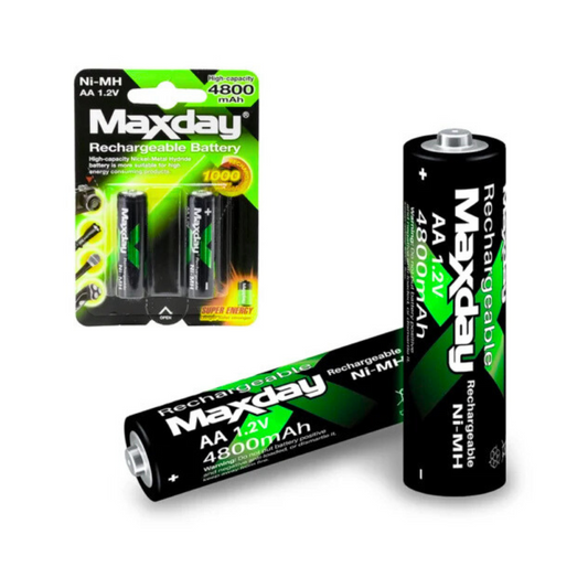 Pila Recargable Maxday AA 4800 mAh / x1000 veces recargable