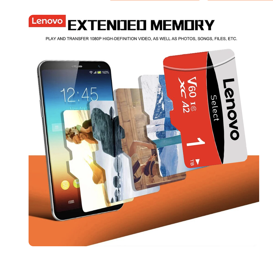 Micro SD Lenovo Select - Alta Velocidad 100 Mb/s + 4K